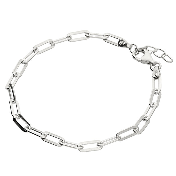 Link Paperclip Style Bracelet - Silver
