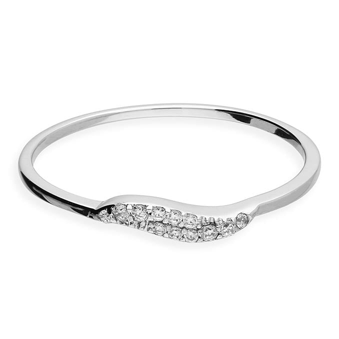 Wave CZ ring