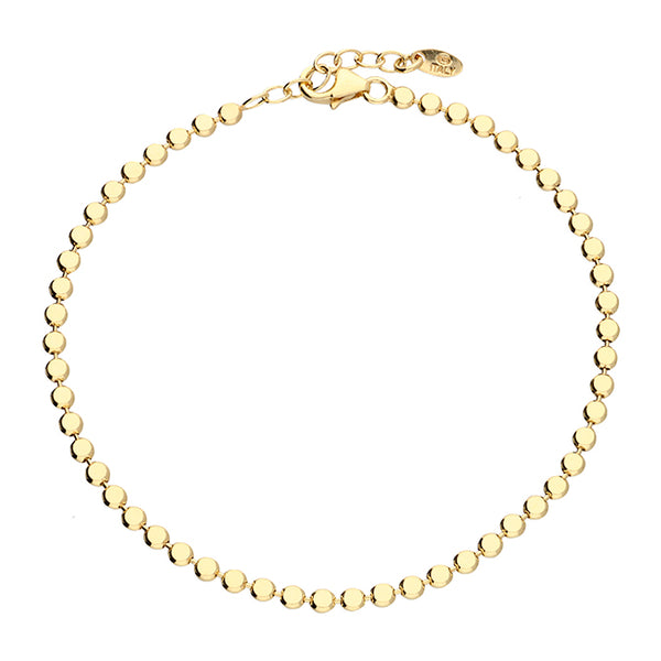 Flat Disc Bracelet - Gold