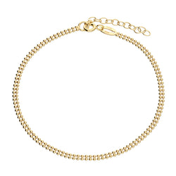 Beaded Double Row Bracelet - Gold